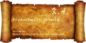 Kratochwill Arnold névjegykártya